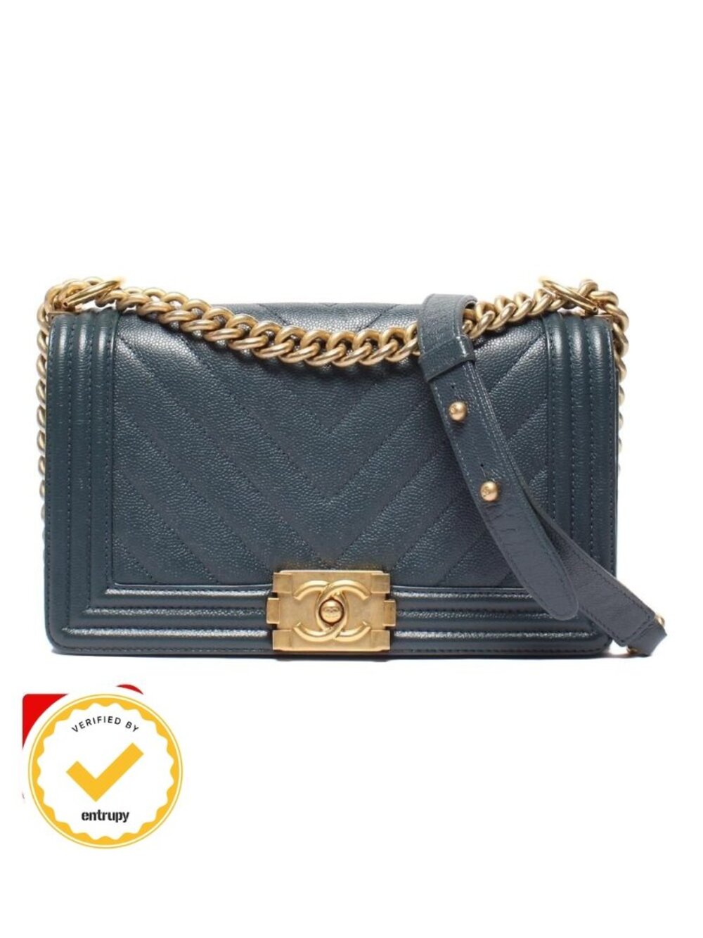 Chanel Chain Shoulder Bag 25 Gold Stitch Caviar Leather